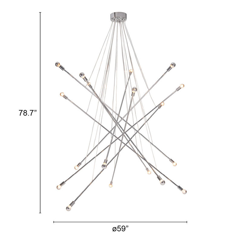 Belief 18 - Light Dimmable Sputnik Modern Linear Chandelier