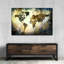 «Earthy Texture World Map», reproduction sur toile-413399776