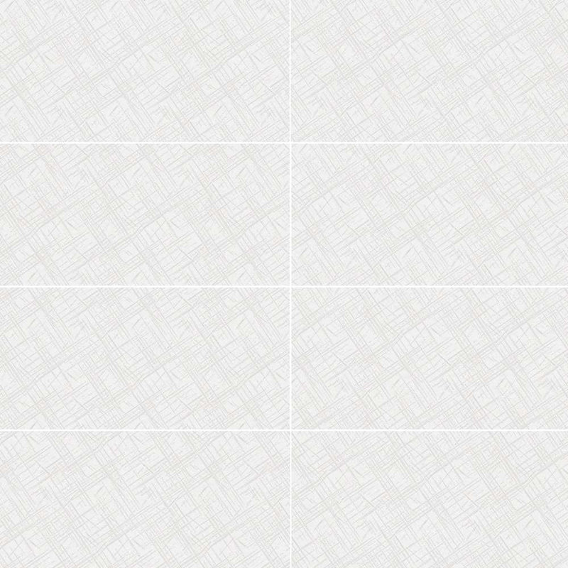 Carreau de porcelaine 12 po x 24 po Note Luxe, Blanc