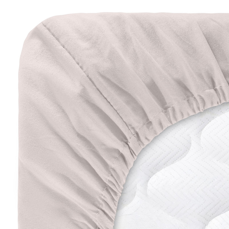 Series 1200 Brushed Microfiber Sheet Set - Wrinkle, Stain & Fade Resistant Bed Linens & Pillowcases, Bone
