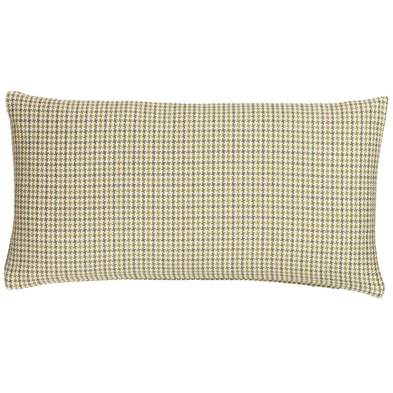 Oreiller en plumes Skywalk, Polyester, Rectangle H 12 po x l 21 po, Fougère géométrique 1