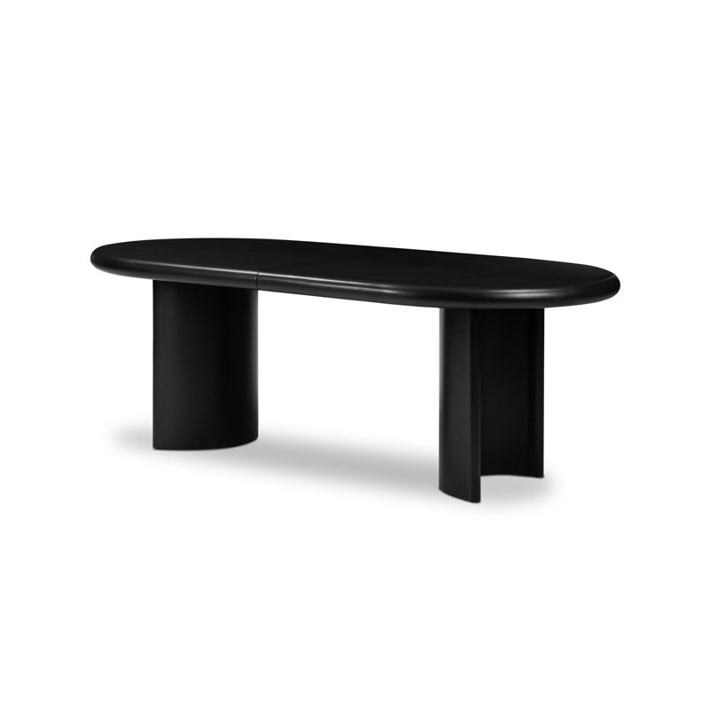 Table de salle à manger Haiden, Acacia noir patiné