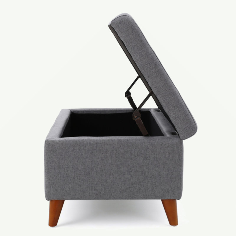 Flip Top Storage Bench, Gray