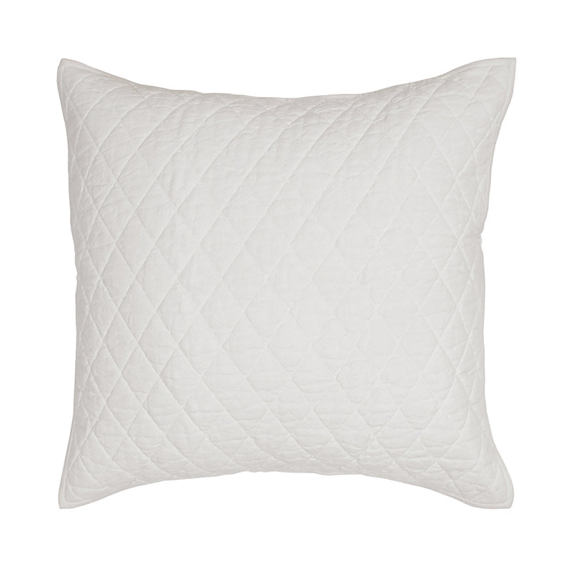 Lana 100% Cotton Euro Sham in Ivory, Euro Sham