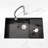 33X19 Stainless Steel Basin - Black With Handmade Quality And Drainage Basket Modern Sink Design Efficient-121646089-121646090