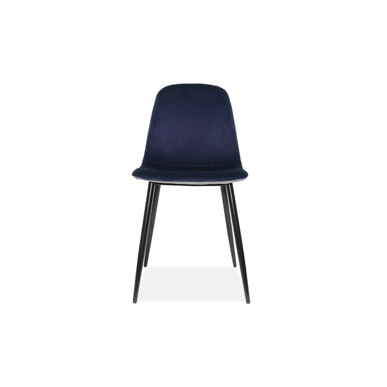 Armbrecht Side Chair (Set of 2) Wade Logan Upholstery Color: Navy
