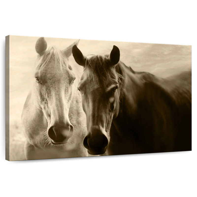 Brampt Sepia Horses, 8" H x 12" W