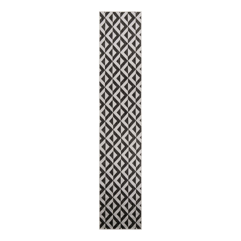 Tapis intérieur / extérieur Jill Zarin Napa, Tapis de couloir 2 pi 7 po x 13 pi 1 po