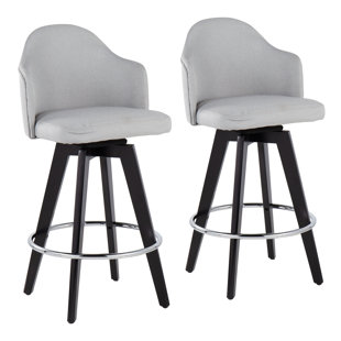 Tenessa Swivel Upholstered Counter Stool (Set of 2)
