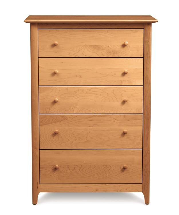 Commode à 5 tiroirs l 33,75 po Sarah, Cerisier naturel