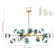 Burness 15 - Light Sputnik Modern Linear Modern Glass Bubble Dining  Chandelier