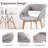 Modern Dining Room Accent Arm Chairs, Mid-Century Upholstered Fabric Chair with Solid Wood Legs-67843825