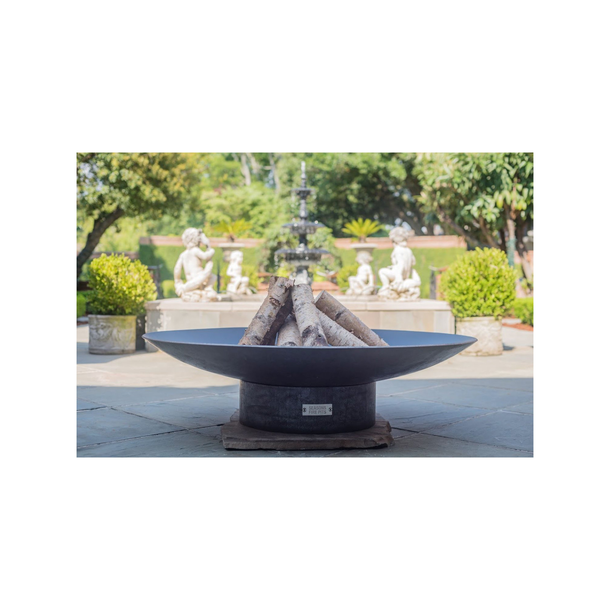 Hartlepool Round Fire Pit, 19" H x 72" W x 72" D