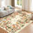 Rugs for Living Room Washable Floral Area Rug Non Slip Soft, Low Pile Ultra-Thin Carpet for Entryway, Kitchen, Bedroom, Beige-1359835237