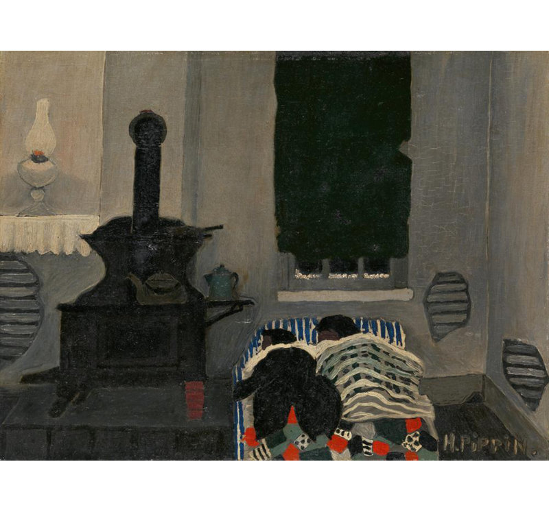 "Asleep" par Horace Pippin - Art mural sur toile tendue avec châssis, H 24 po x l 17 po