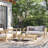 Ensemble de patio extérieur en teck 4 pièces Modway Upland