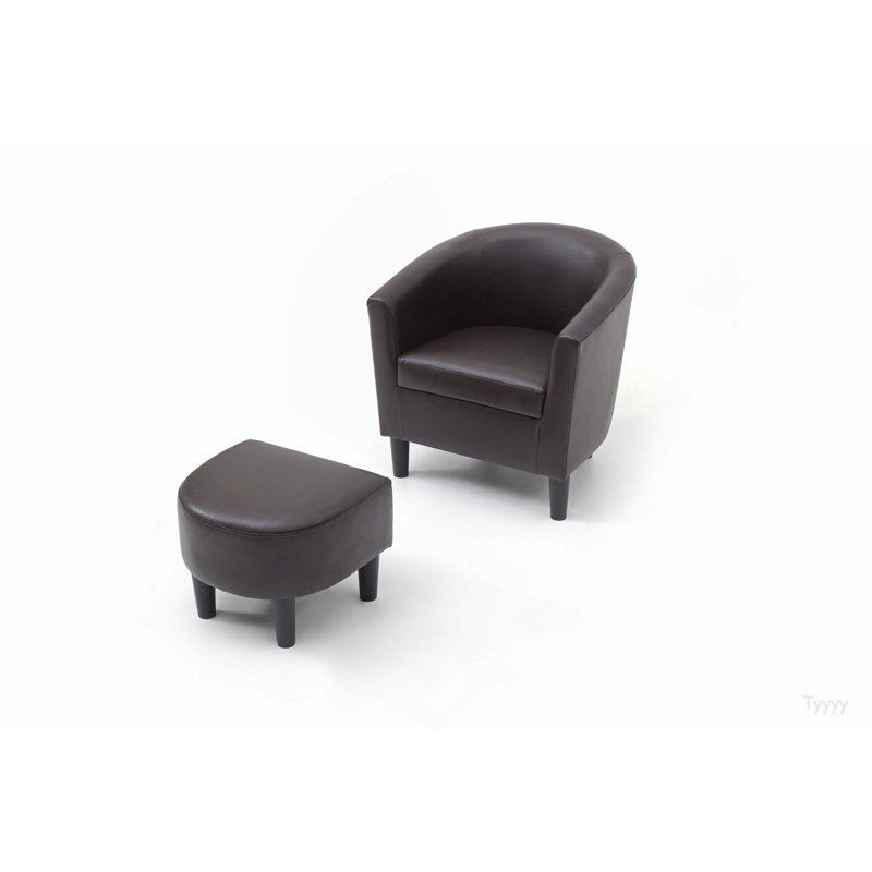Chaise Salem G00203-C + repose-pieds, brun foncé, Dark Brown
