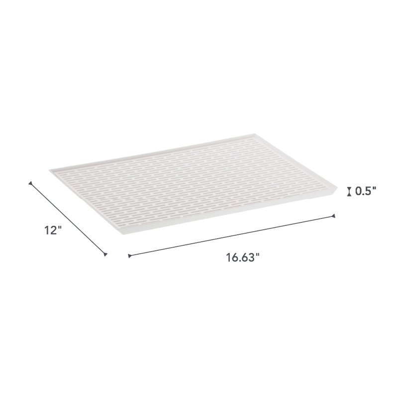 Tapis de drainage côté évier Yamazaki Home, blanc