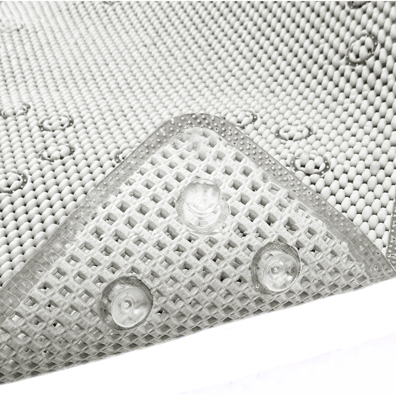 Aalasia Foam Non-Slip Shower Mat, Light Gray