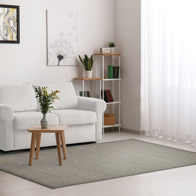 Tapis intérieur / extérieur gris Hubertusz, Rectangle 3 pi 6 po x 5 pi 6 po