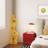 Corner Bookshelf, 5 Tier Modern Wall Shelf Bookcase Small Storage Rack Stylish Accent Wavy For Small Space, Plant Stand, Orange-634599737-607043443