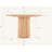 Fluted Natural Wood Round Dining Table