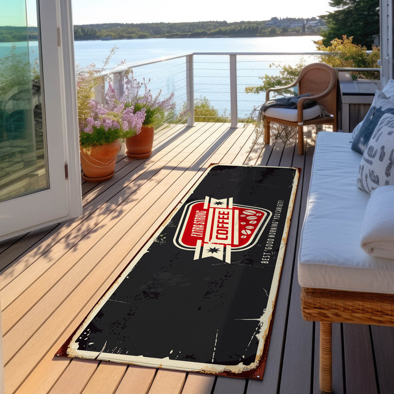 Conness Indoor/Outdoor Area Rug with Non-Slip Backing, Runner 2'3" x 7'6"