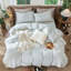 Ensemble de housse de couette 100% coton lavé MooMee Gingham-115836943-121465077