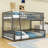 Wood Bunk Bed With Ladder And Slats-114271812-114271816