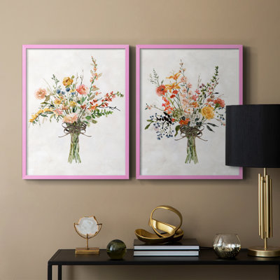 «Favorite Picks Bouquet I», reproduction encadrée de qualité supérieure - prête à être accrochée - aucun clou requis - aucun clou requis