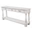 Console en bois de 160 cm de long avec 3 tiroirs et 1 tablette du bas pour l'entrée ou le couloir. Montage facile. Table d'appoint extra-épaisse (blanc antique).-901178289