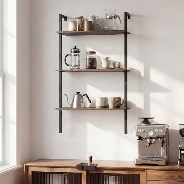 96cm H x 53.5cm W Metal Bookcase, Brown