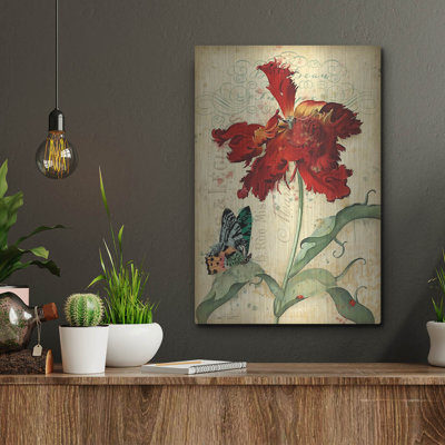  'French Florals 3' by Jean Plout Metal Wall Art, 12" x 16"