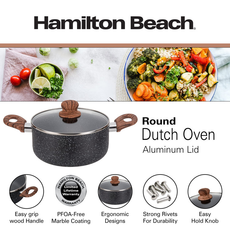 Alpine Cuisine Non Stick Aluminum Dutch Oven Kitchen Pot with