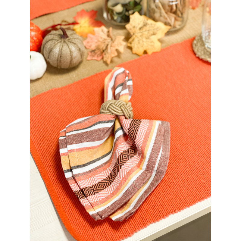 ENSEMBLE DE 6 Napperons CLASSIC RIBBED CLASSIC, Orange