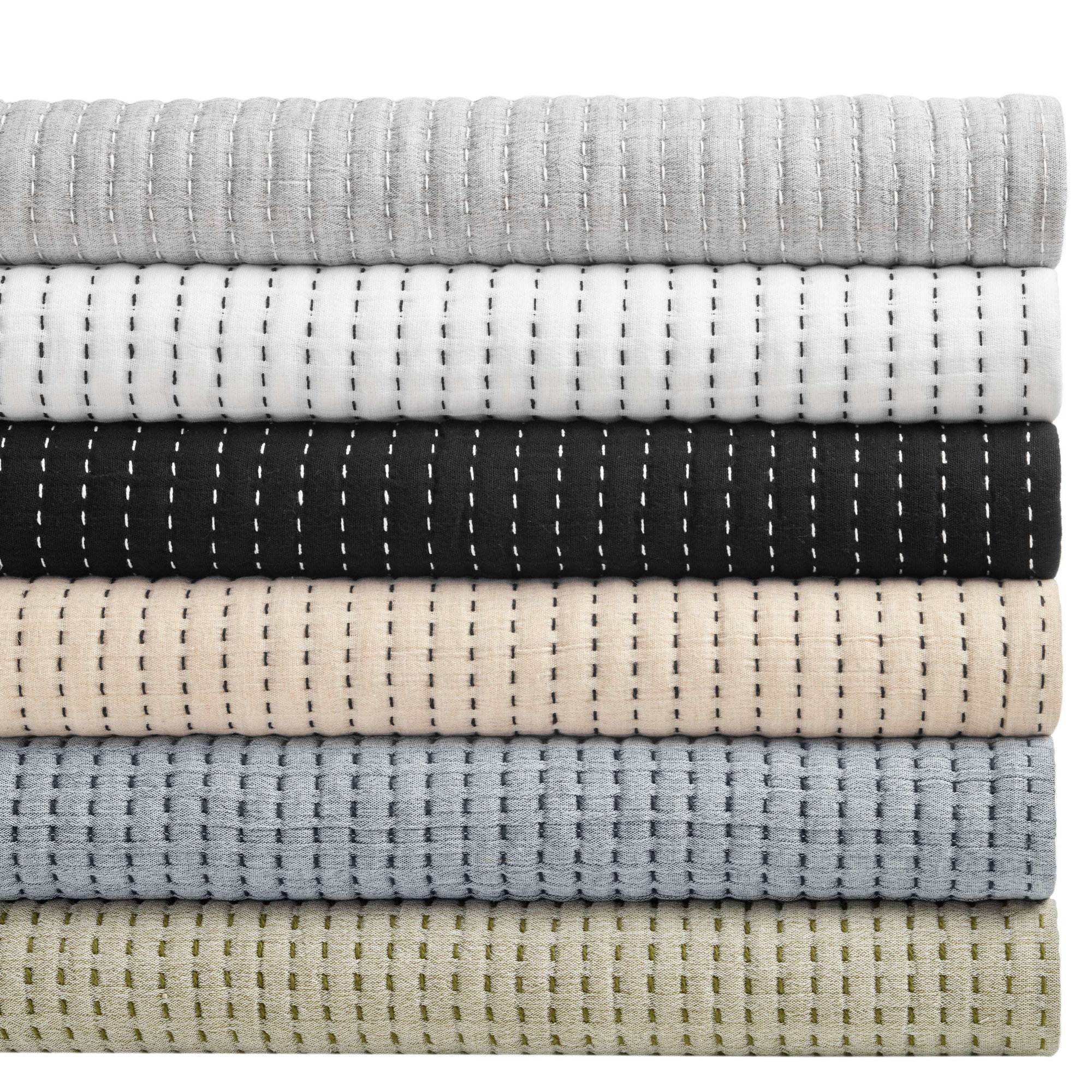 Pick Stitch Matelasse Coverlet, Twin/Twin XL Coverlet, Natural