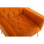 Chaise d'appoint moderne avec repose-pieds, fauteuil confortable pour salon, chambre à coucher, appartement, bureau (orange)