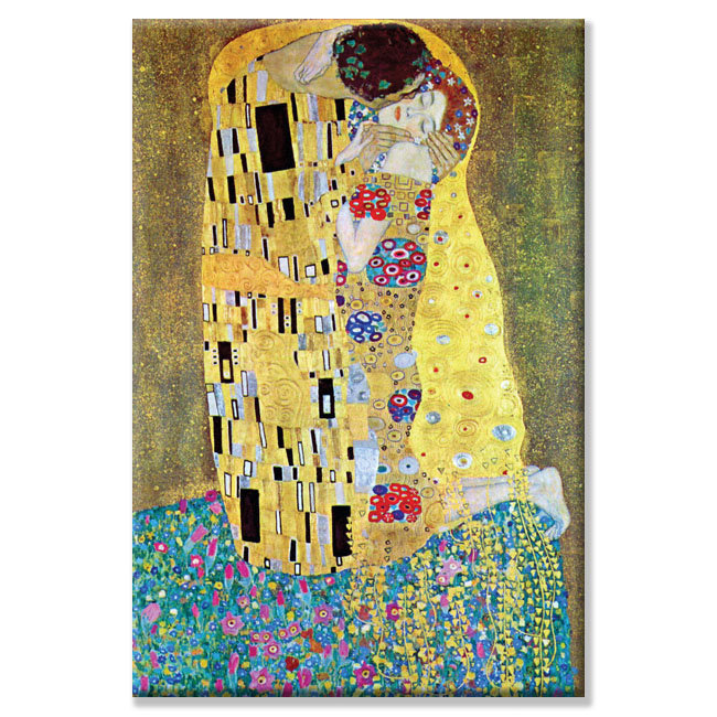«The Kiss» par Gustav Klimt, reproduction d'art, H 36 po x l 24 po
