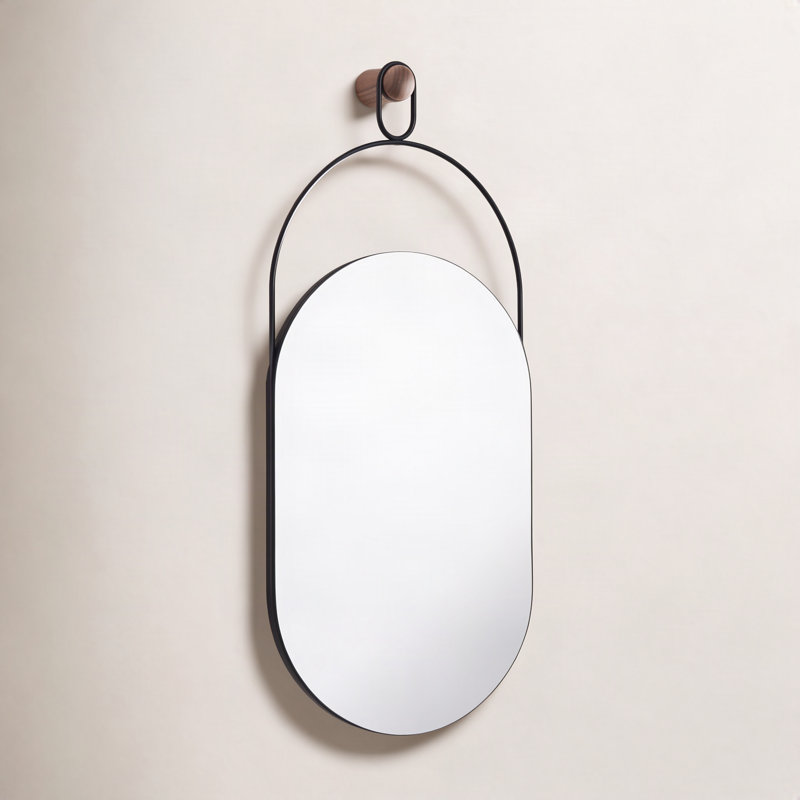 Espejo Eslabon Metal Wall Mirror, Black