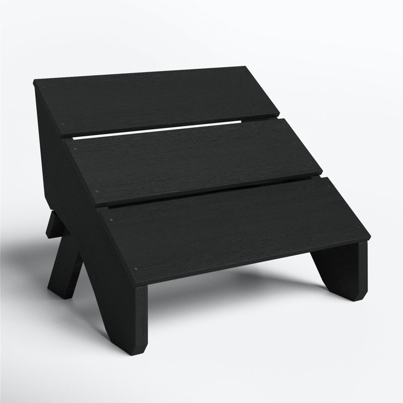 Byrnes Outdoor Ottoman, Black