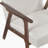 Garennier 27" Mid-Century Modern Accent Chair with Textured Fabric Upholstery, Solid Rubberwood Frame, Dacron Wrapped Foam Seat Cushion-1055885449-1055885448