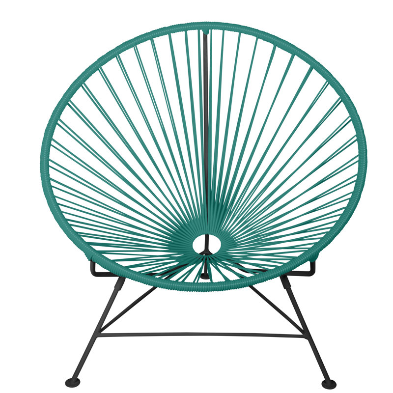 Innit Indoor Handmade Lounge Chair, Turquoise/Black