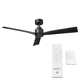 52" Smart Home Compatible 3 Blade Smart Ceiling Fan with Remote