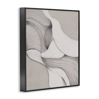Monochromatic Curved Expression Framed Giclee Art, design by Jacob Q