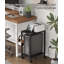 Tour d'ordinateur à 2 niveaux avec station de charge, chariot de support pour unité centrale sous le bureau avec port USB et prise de courant pour bureau à domicile, support universel pour ordinateur avec roues verrouillables pour tapis
