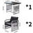 Industrial Style Card Seat Sofa Table Set 2 - Person Solid Wood Top Trestle Dining Set