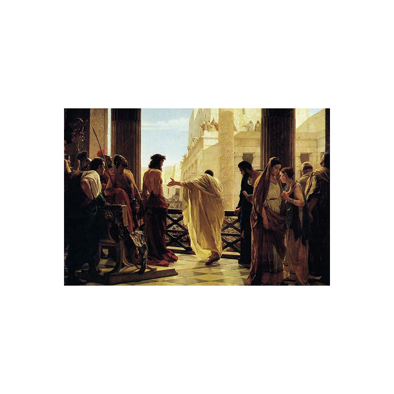 Ecco homo par antonio ciseri-impression, H 28 po x l 42 po x P 1,5 po