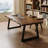 Tan Rectangular Solid Wood+Iron desk-109306510