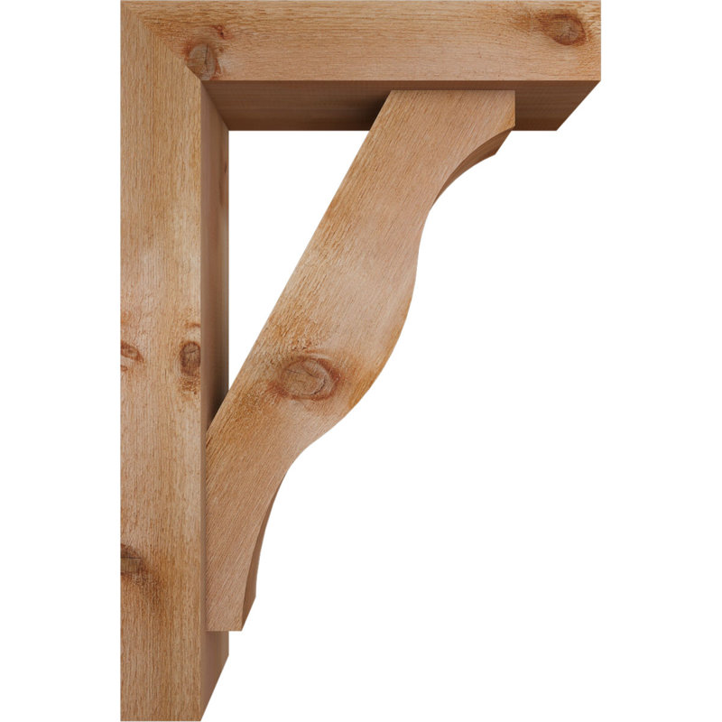 Support Funston Block avec support décalé, 36 x 24, Cèdre rouge occidental de l 6 po (scié brut)