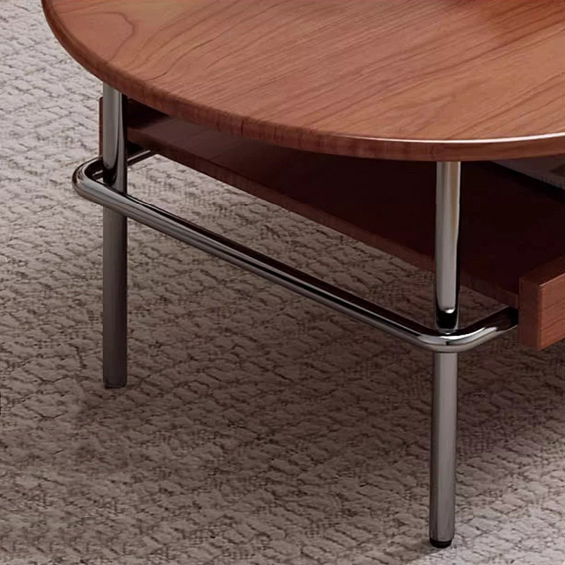 Table basse de style français avec rangement rétro